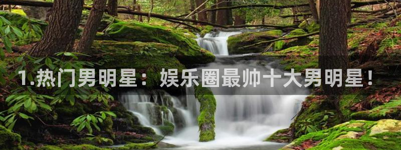 万事娱乐体育合法嘛：1.热门男明星：娱乐圈最帅十大男明星！